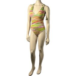 NWT Becca by Rebecca Virtue Metallic One Piece Swimsuit